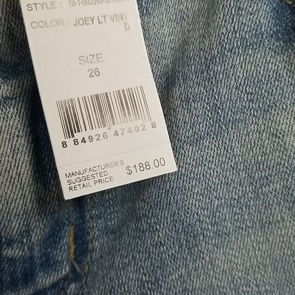 Current Elliot The Cut Bermuda Long Denim Blue Jean Shorts NWT Size 25 - Picture 5 of 7